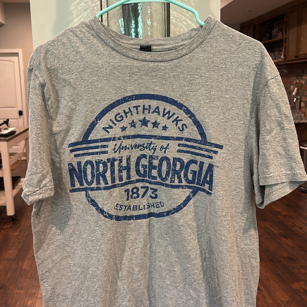 Nighthawks University of North Georgia UNG College T Shirt Size Medium Tee Gray - Picture 2 of 4
